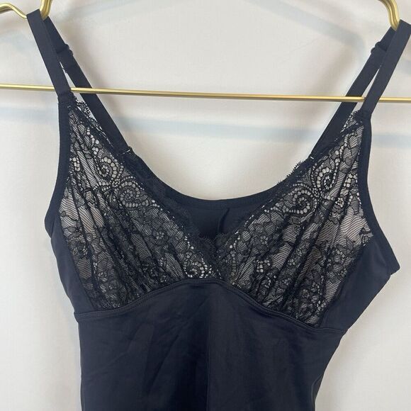 Ruby Ribbon Black Lace Shapewear Tank Top Size 30 1749 - Picture 7 of 8